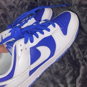 Blue and White Sneakers